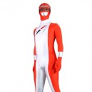 Supply Red And Sliver Pattern Lycra Spandex Unisex Morph Zentai Suit