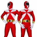 Supply Red With White Lycra Spandex Morph Zentai Suit