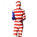 Pattern of American Flag Unisex Lycra Morph Zentai Suit