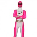 Supply Pink And Silver Lycra Spandex Super Hero Costume