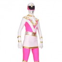Supply Pink and White Spandex Lycra Morph Zentai Suit