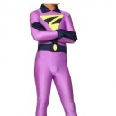 Supply Purple With Black Lycra Spandex Morph Zentai Catsuit
