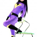Purple With Black Lycra Spandex Morph Zentai Catsuit Purple With Black Lycra Spandex Morph Zentai Catsuit