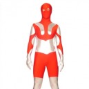 Supply Red And Silver Lycra Spandex Super Hero Morph Zentai Suit