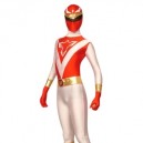 Red And White The Terminator Lycra Spandex Super Hero Costume
