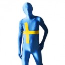 Sweden Flag Pattern Unisex Lycra Morph Zentai Suit
