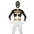 White And Black Super Hero Lycra Morph Zentai Suit