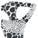 White Black Dot Lycra Spandex Unisex Morph Zentai Suit