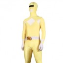 Yellow And White Lycra Spandex Super Hero Morph Zentai Suit Yellow And White Lycra Spandex Super Hero Morph Zentai Suit