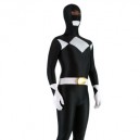 Black And White Lycra Spandex Unisex Super Hero Morph Zentai Suit