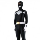Black And White Lycra Spandex Unisex Super Hero Morph Zentai Suit