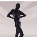 Black Shiny Metallic Unisex Morph Zentai Suits