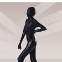 Black Shiny Metallic Unisex Morph Zentai Suits