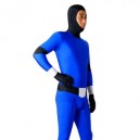 Blue And Black Lycra Spandex Super Hero Morph Zentai Suit