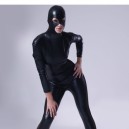 Classic Black Shiny Metallic Male Morph Zentai Suit