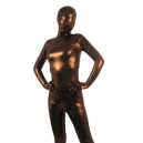 Coffee Shiny Metallic Unisex Morph Zentai Suit
