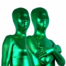 Cool Green Shiny Metallic Unisex Morph Zentai Suit
