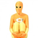 Deep And Soft Yellow Lycra Spandex Super Hero Morph Zentai Suit