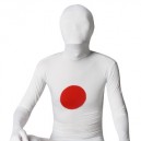 Pattern of Japanese Flag Unisex Lycra Morph Zentai Suit