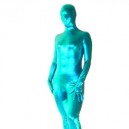Popular Blue Shiny Metallic Unisex Morph Zentai Suit