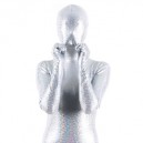 Quality White Shiny Metallic Unisex Breathable Morph Zentai
