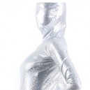 Quality White Shiny Metallic Unisex Breathable Morph Zentai