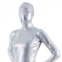 Quality White Shiny Metallic Unisex Breathable Morph Zentai