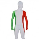 Red White And Green Lycra Spandex Male Morph Zentai Suit