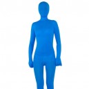 Supply Blue Velour Unisex Morph Zentai Suit