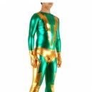 Green & Golden Shiny Metallic Morph Zentai Suit Green & Golden Shiny Metallic Morph Zentai Suit