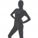 Navy Blue Silk Velour Morph Zentai Suit