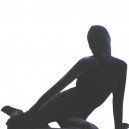 Navy Blue Silk Velour Morph Zentai Suit