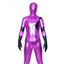 Purple Black Shiny Metallic Morph Zentai Suit