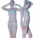 Supply Silver Gray Velvet Unisex Morph Zentai Suit