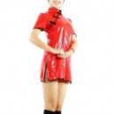 Supply Chinese Traditional Red PVC Cheongsam Gown