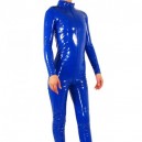 Royal Blue Front Open PVC Unisex Catsuit