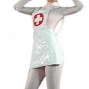 White Sexy Nurse PVC Apron