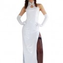 Suitable White Shiny Metallic Sexy Dress