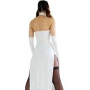 Suitable White Shiny Metallic Sexy Dress