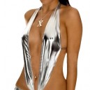 Popular Silver Shiny Metallic Sexy Costume
