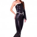 Supply Shiny Metallic Single Sleeve Catsuit