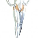 Silver Shiny Metallic Sexy Bumbum Costume (G-String&Bumbum Trousers)