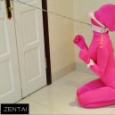 Supply Fullbody Full Body Tights Red Fluorescence Pink Shoulder Hit Color Rivet Morph Zentai Suit Morph Suits