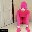 Fullbody Full Body Tights Red Fluorescence Pink Shoulder Hit Color Rivet Morph Zentai Suit Morph Suits