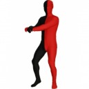 Red And Black Fullbody Full Body Lycra Spandex Morph Zentai Suits Split Morph Zentai Suit