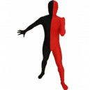 Red And Black Fullbody Full Body Lycra Spandex Morph Zentai Suits Split Morph Zentai Suit