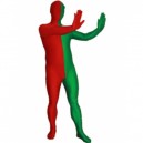 Red And Green Fullbody Full Body Lycra Spandex Morph Zentai Suits Split Morph Zentai Suit