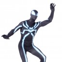 Black Fluorescence Spiderman Super Hero Full Body Spandex Halloween Unisex Lycra Morph Zentai Suit
