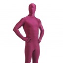Burgundy Red Wine Color Full Body Spandex Holiday Unisex Velvet Morph Zentai Suit