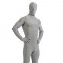 White Grey Full Body Spandex Holiday Unisex Lycra Morph Zentai Suit